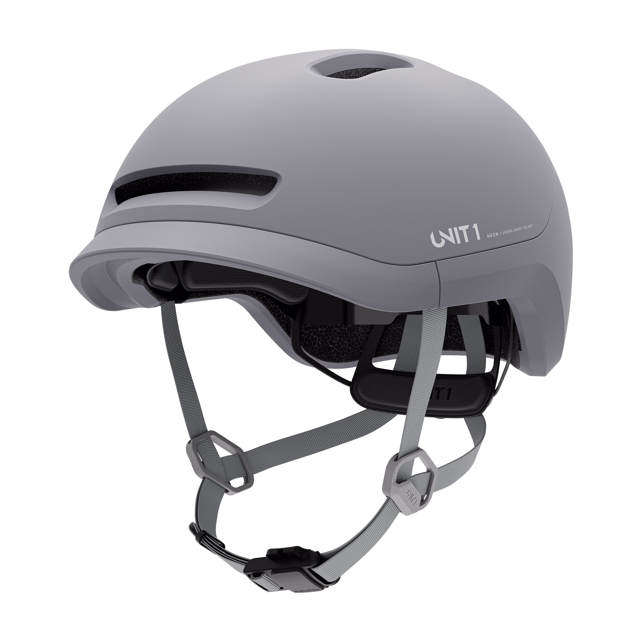 Unit1 Neon MIPS cykelhjelm med LED-lys & blinklys Mineral Gray