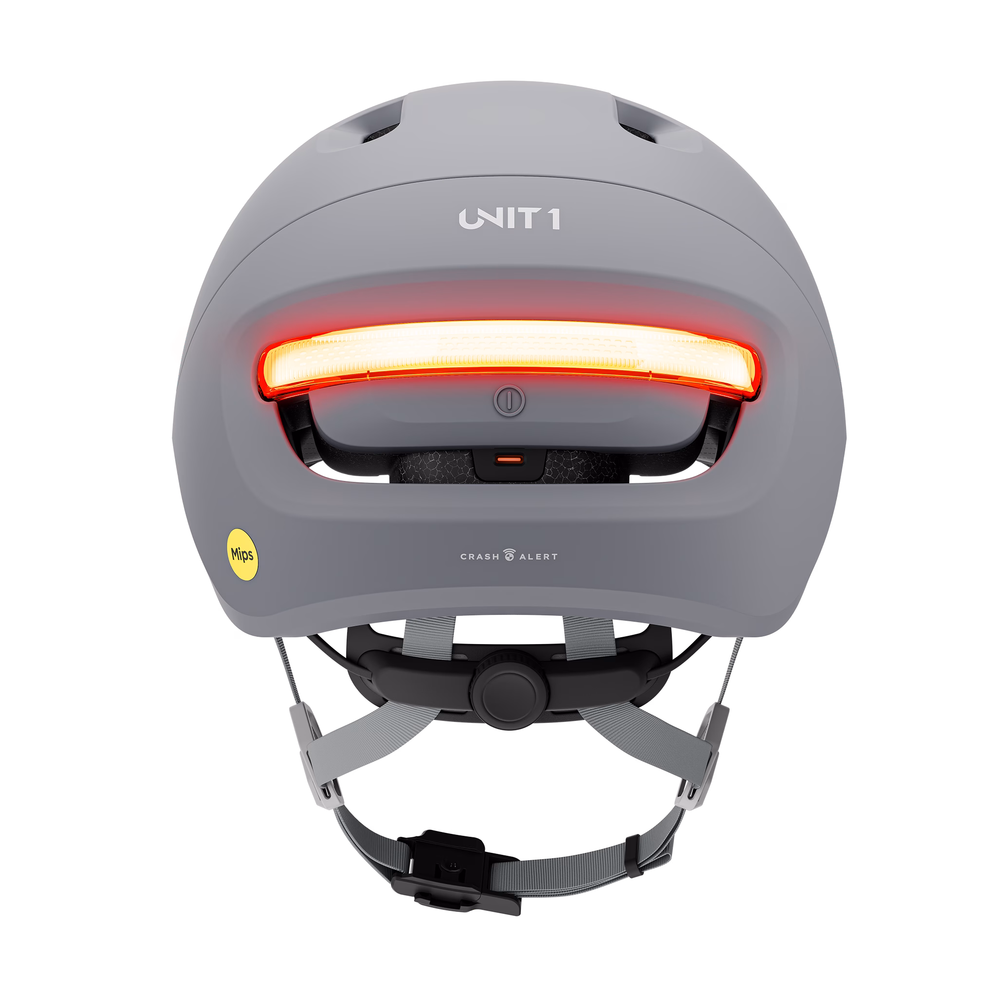 Unit1 Neon MIPS cykelhjelm med LED-lys & blinklys Mineral Gray - Billede 4