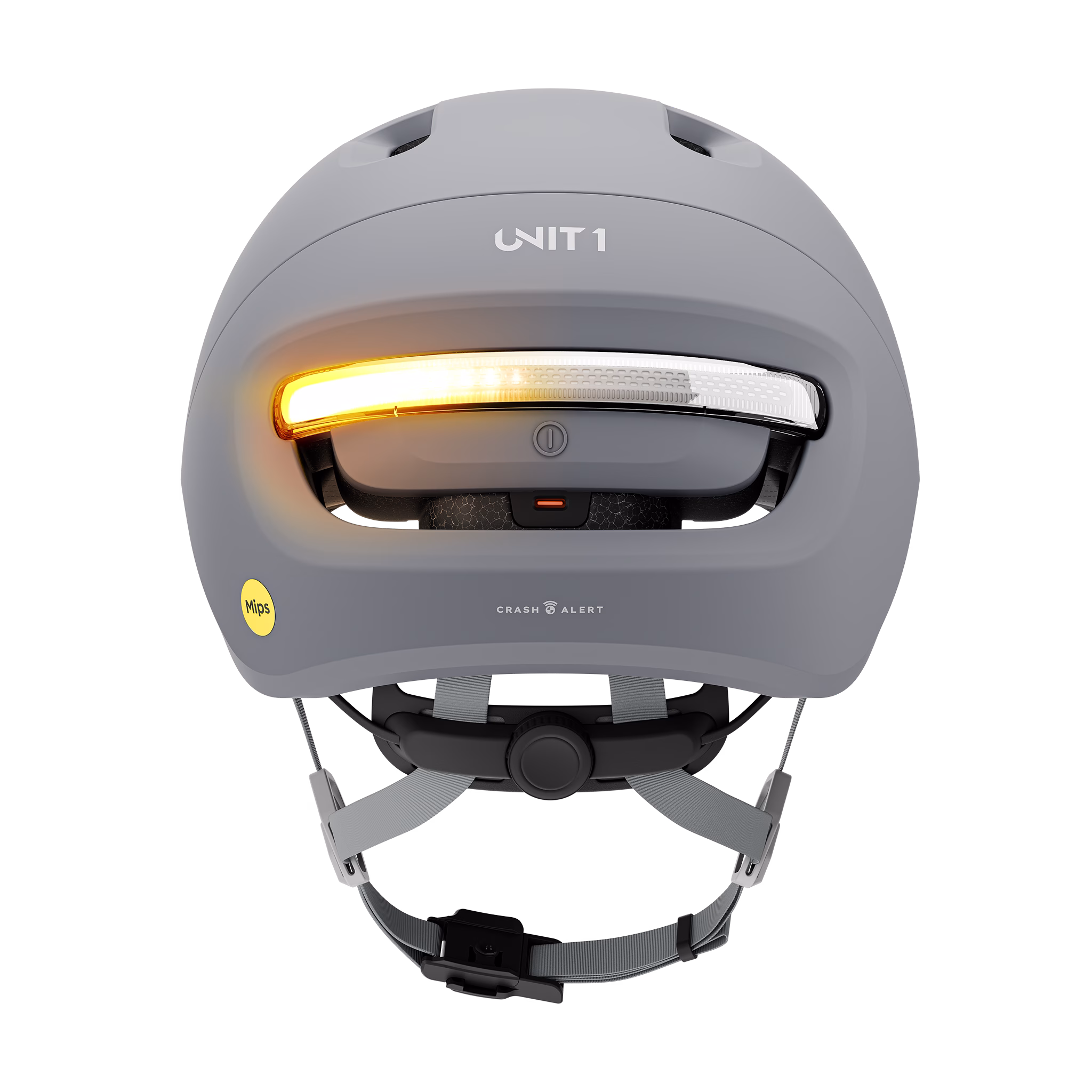 Unit1 Neon MIPS cykelhjelm med LED-lys & blinklys Mineral Gray - Billede 5