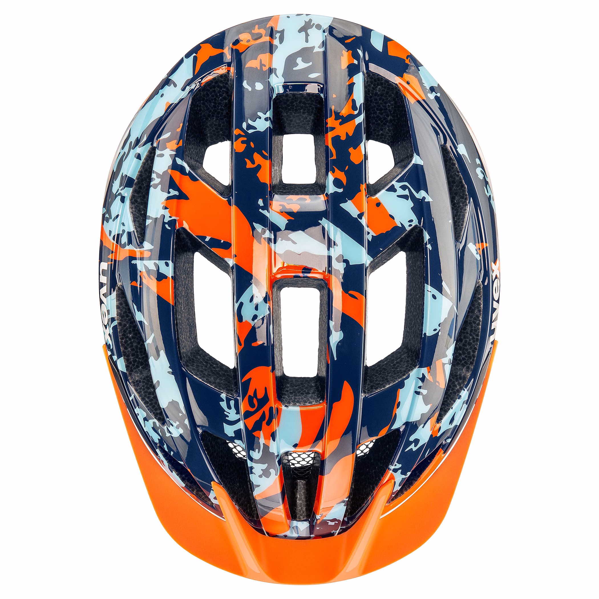Uvex Air Wing 2 | Let cykelhjelm til børn, Str. 50-54 Papaya-Bubble Blue - Billede 2