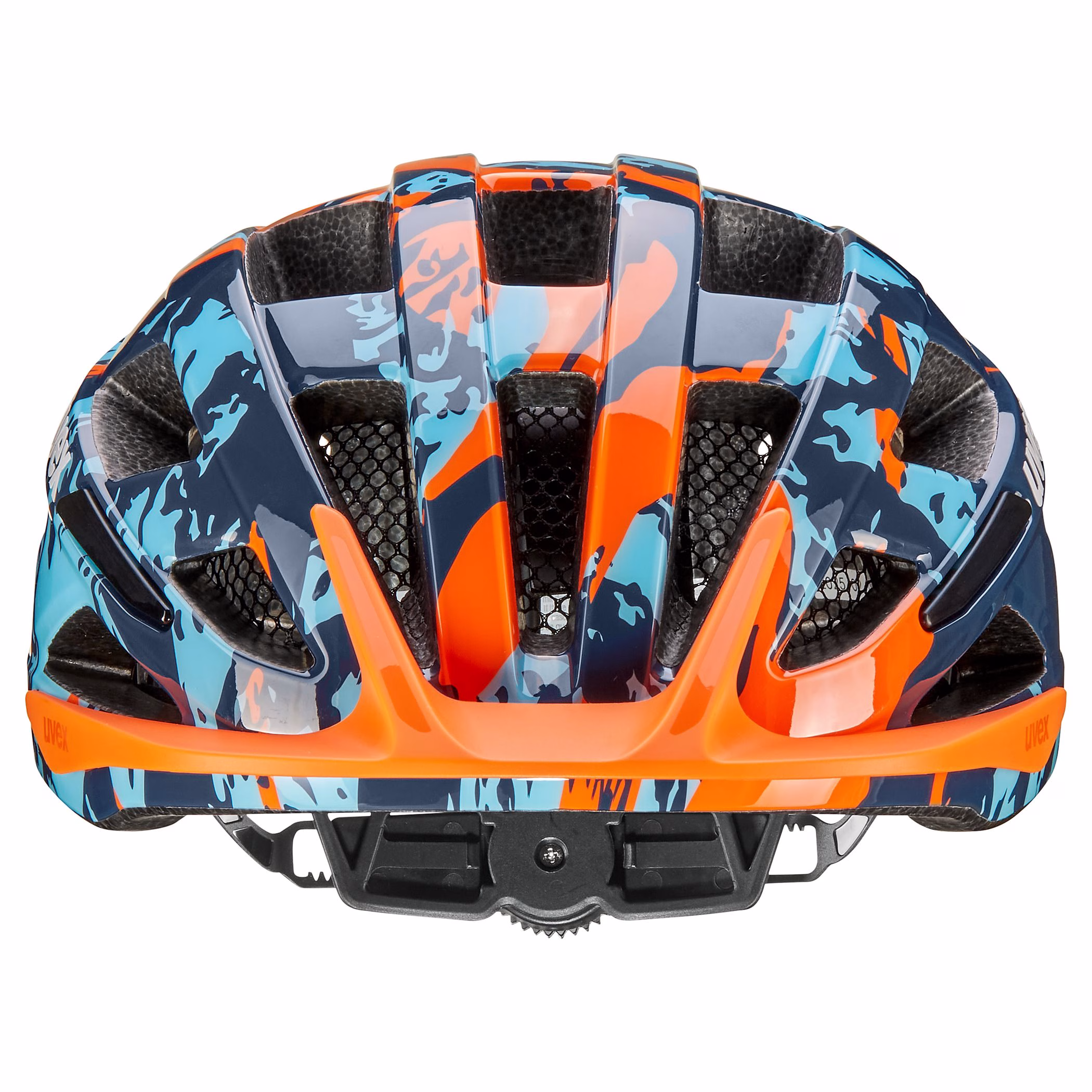 Uvex Air Wing 2 | Let cykelhjelm til børn, Str. 50-54 Papaya-Bubble Blue - Billede 3