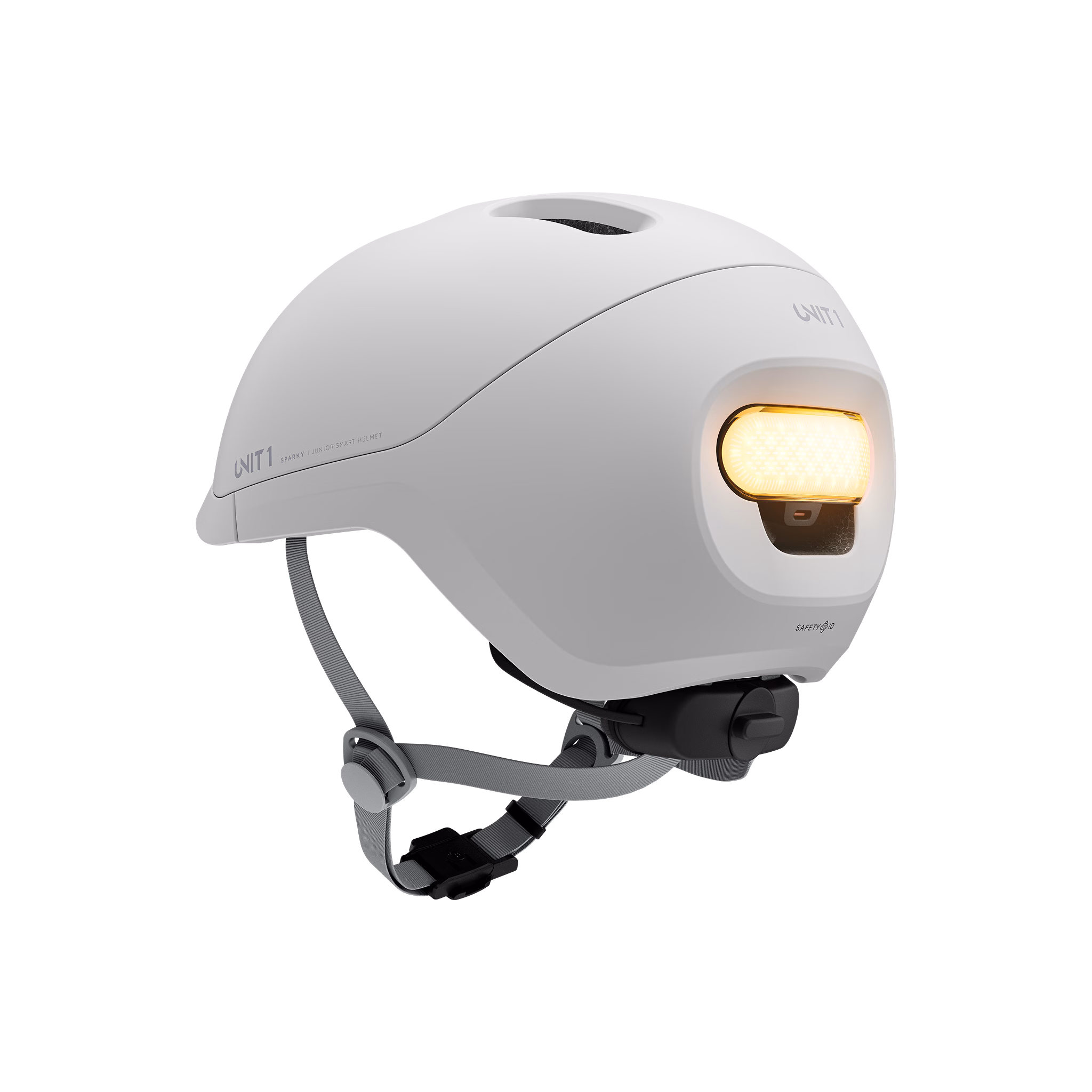 UNIT1 Sparky Slate Grey, Cykelhjelm til børn med LED - Billede 3